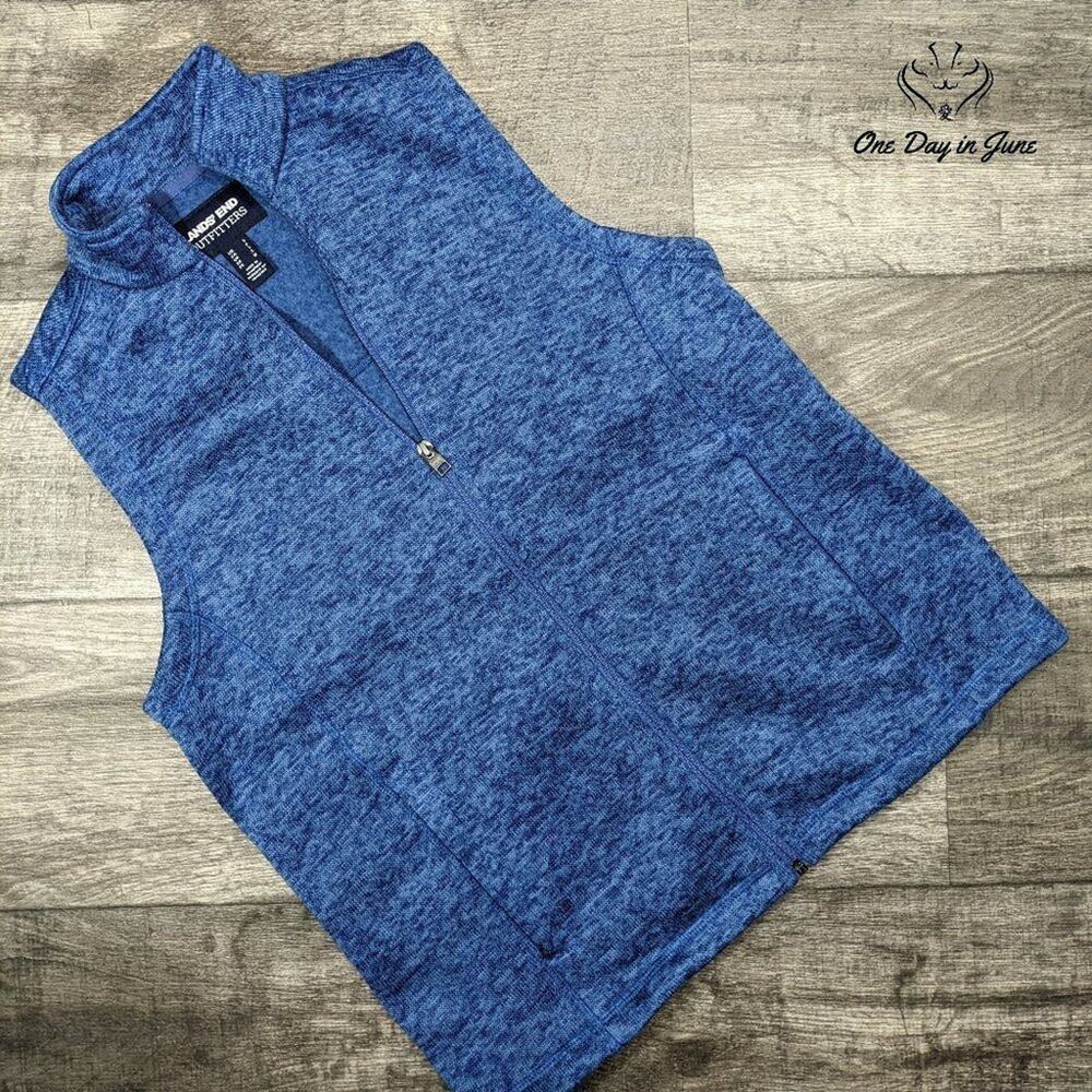 Lands' End Zip Front Pocketed Vest Size S